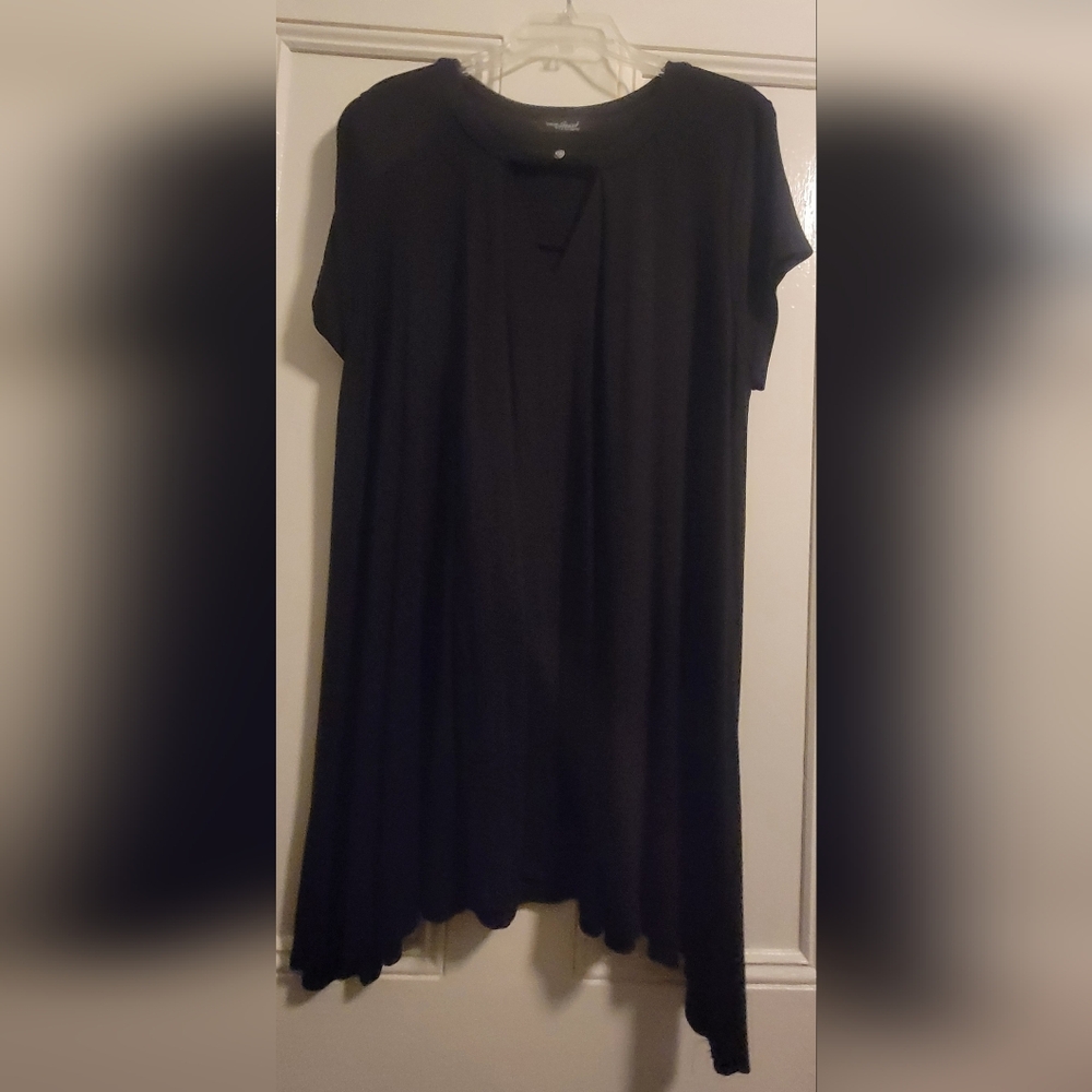 Young At Heart Black Short Sleeve Dress Sz L